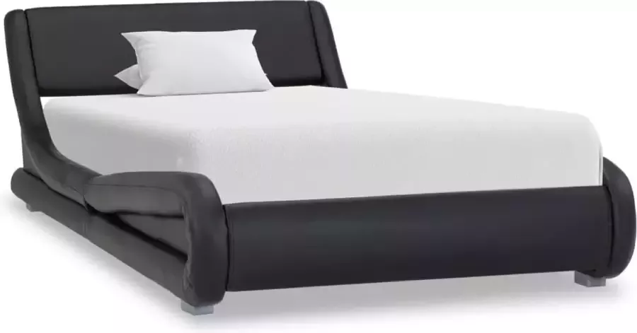 VidaLife Bedframe kunstleer zwart 100x200 cm - Foto 3