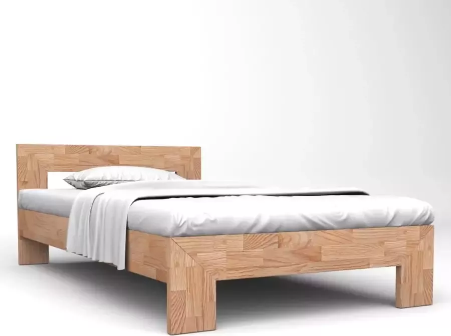 VidaLife Bedframe massief eikenhout 160x200 cm