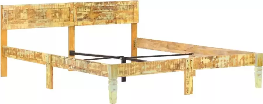 VidaLife Bedframe massief gerecycled hout 140x200 cm
