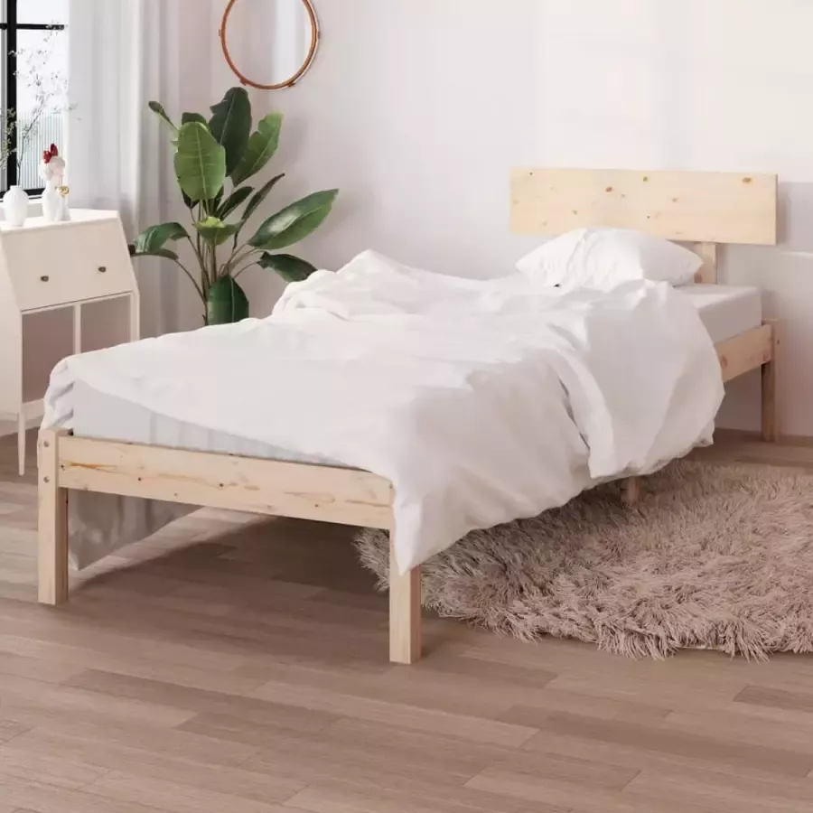 VidaLife Bedframe massief grenenhout 100x200 cm