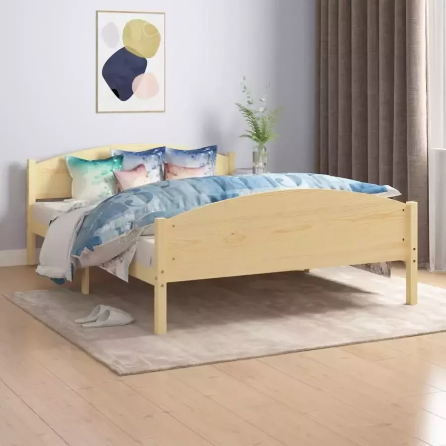 VidaLife Bedframe massief grenenhout 140x200 cm - Foto 5