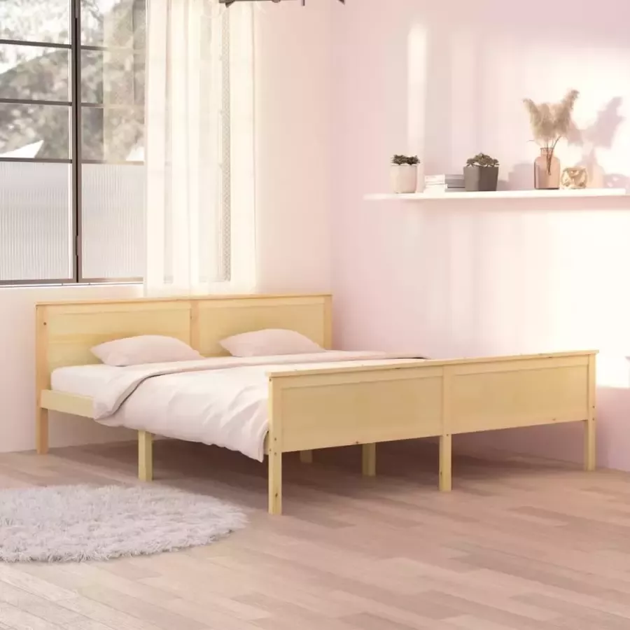 VidaLife Bedframe massief grenenhout 180x200 cm