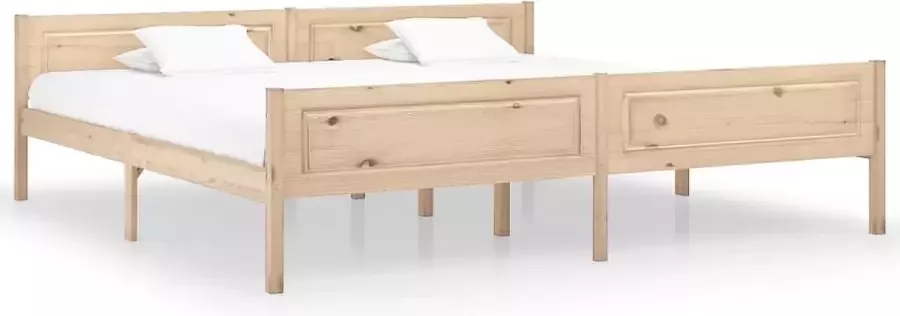 VidaLife Bedframe massief grenenhout 200x200 cm - Foto 5