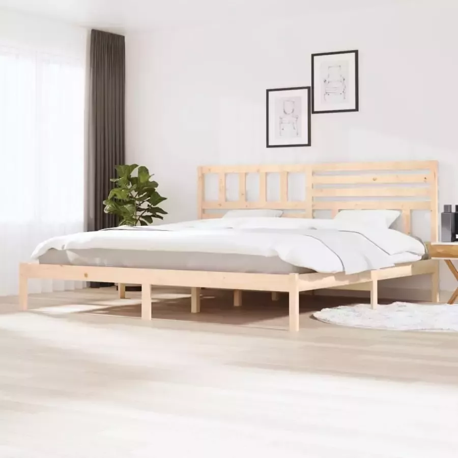 VidaLife Bedframe massief grenenhout 200x200 cm - Foto 4
