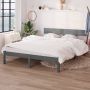 VidaLife Bedframe massief grenenhout grijs 120x200 cm - Thumbnail 1