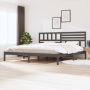 VidaLife Bedframe massief grenenhout grijs 200x200 cm - Thumbnail 4