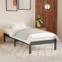 VidaLife Bedframe massief grenenhout grijs 90x200 cm - Thumbnail 5