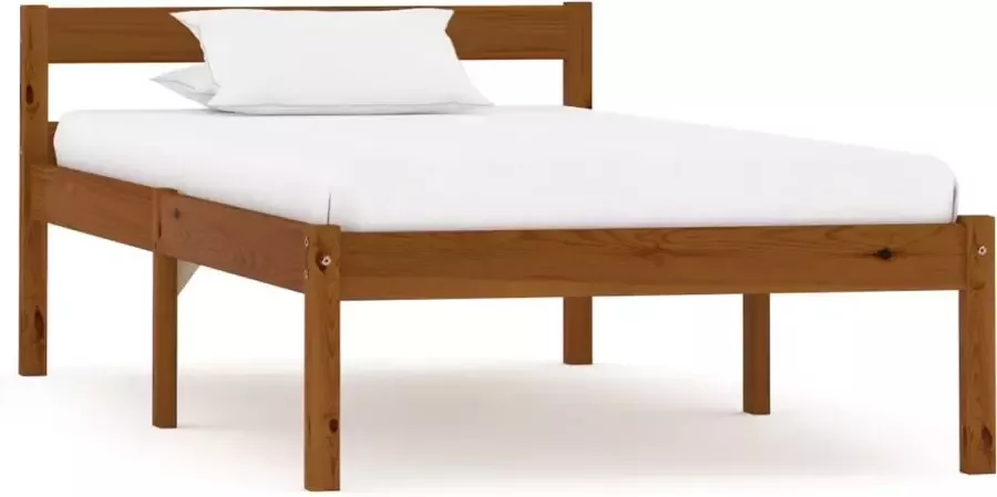 VidaLife Bedframe massief grenenhout honingbruin 100x200 cm - Foto 6