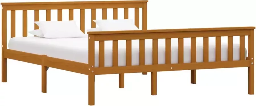 VidaLife Bedframe massief grenenhout honingbruin 160x200 cm - Foto 6