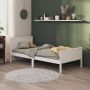 VidaLife Bedframe massief grenenhout wit 100x200 cm - Thumbnail 3