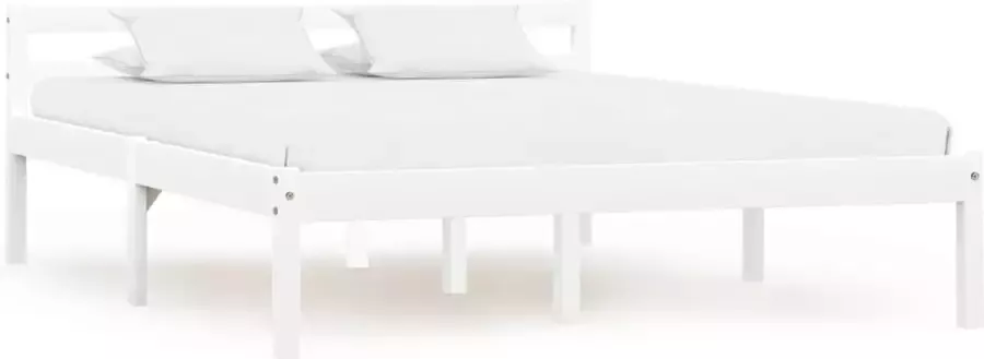 VidaLife Bedframe massief grenenhout wit 120x200 cm - Foto 7