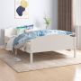 VidaLife Bedframe massief grenenhout wit 140x200 cm - Thumbnail 7