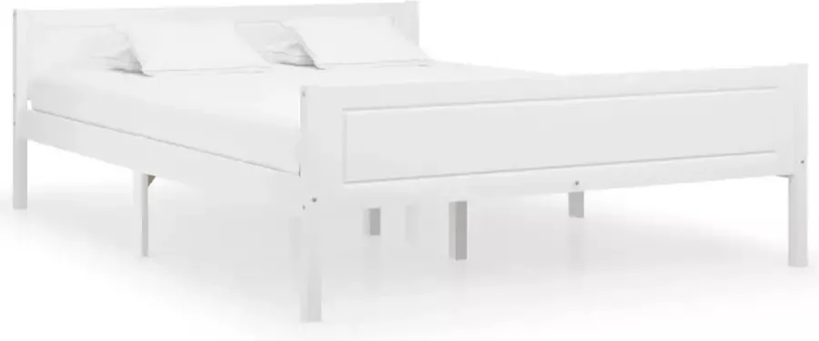 VidaLife Bedframe massief grenenhout wit 160x200 cm - Foto 6