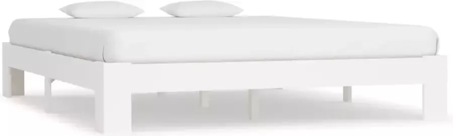 VidaLife Bedframe massief grenenhout wit 180x200 cm - Foto 4