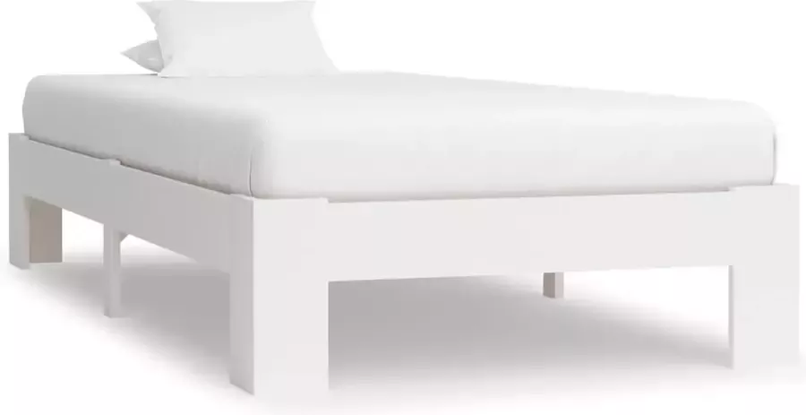 VidaLife Bedframe massief grenenhout wit 90x200 cm - Foto 10