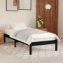 VidaLife Bedframe massief grenenhout zwart 100x200 cm - Thumbnail 3