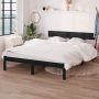 VidaLife Bedframe massief grenenhout zwart 120x200 cm - Thumbnail 4