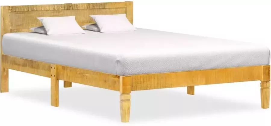 VidaLife Bedframe massief mangohout 120 cm