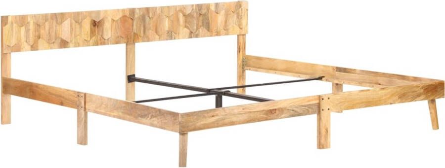 VidaLife Bedframe massief mangohout 200x200 cm