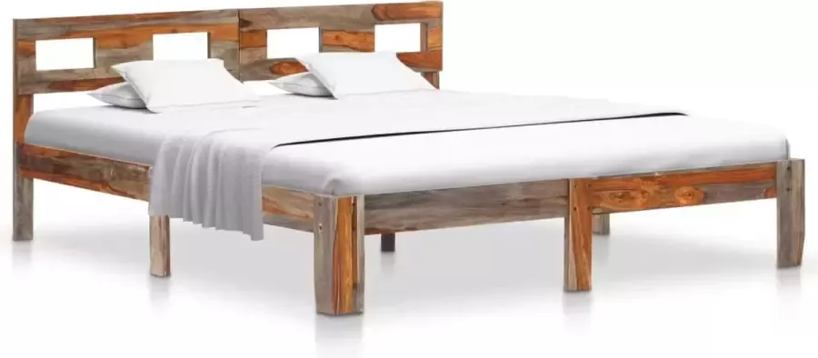 VidaLife Bedframe massief sheeshamhout 140x200 cm