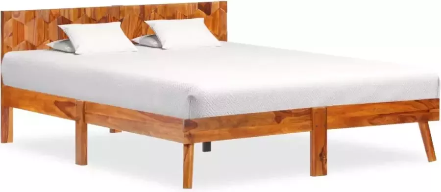 VidaLife Bedframe massief sheeshamhout 140x200 cm - Foto 2