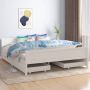 VidaLife Bedframe met 4 lades massief grenenhout wit 160x200 cm - Thumbnail 3