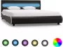 VidaLife Bedframe met LED kunstleer antraciet 120x200 cm - Thumbnail 2