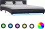 VidaLife Bedframe met LED kunstleer zwart 160x200 cm - Thumbnail 2