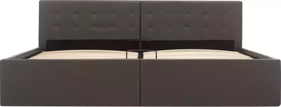 VidaLife Bedframe met opslag hydraulisch kunstleer grijs 180x200 cm