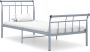 VidaLife Bedframe metaal grijs 100x200 cm - Thumbnail 3