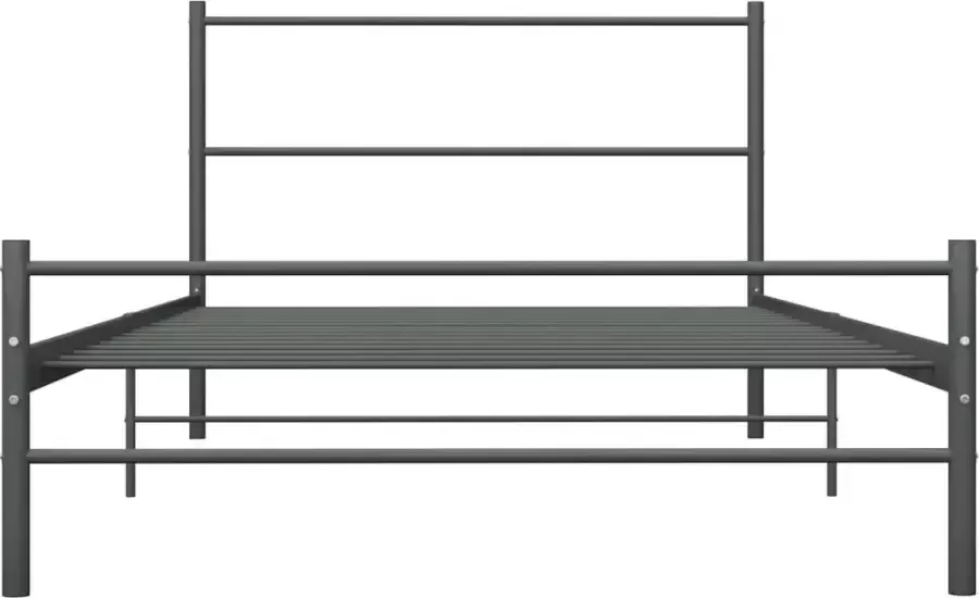 VidaLife Bedframe metaal grijs 100x200 cm - Foto 3