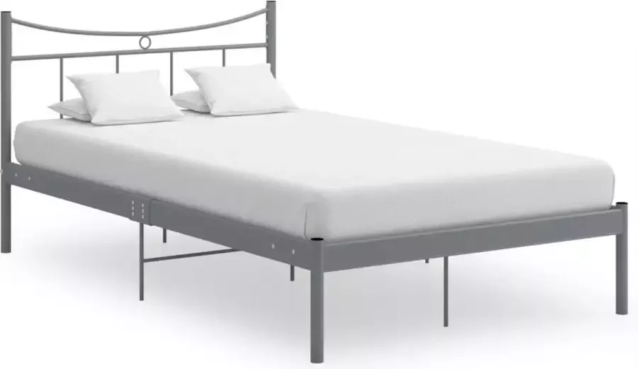 VidaLife Bedframe metaal grijs 120x200 cm - Foto 5