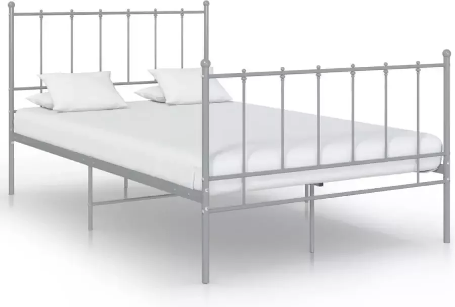 VidaLife Bedframe metaal grijs 120x200 cm - Foto 2