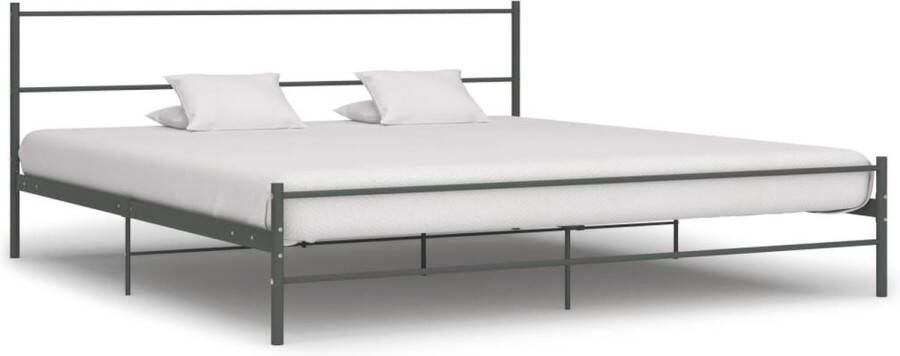 VidaLife Bedframe metaal grijs 180x200 cm