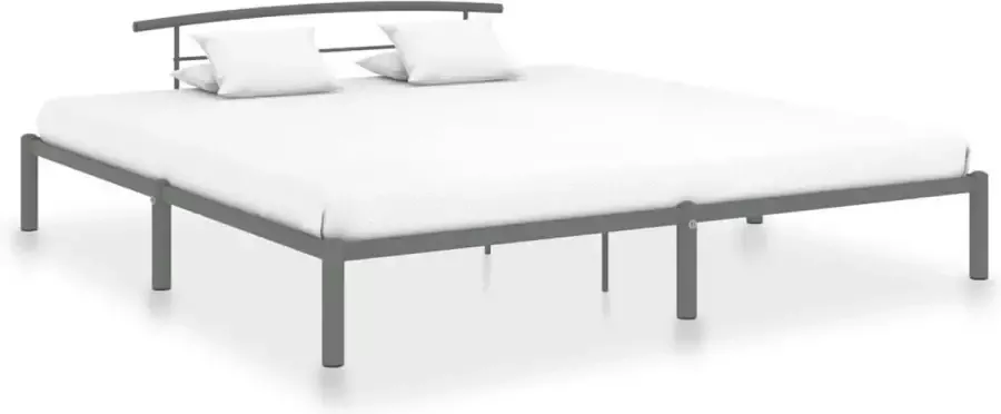 VidaLife Bedframe metaal grijs 180x200 cm - Foto 6