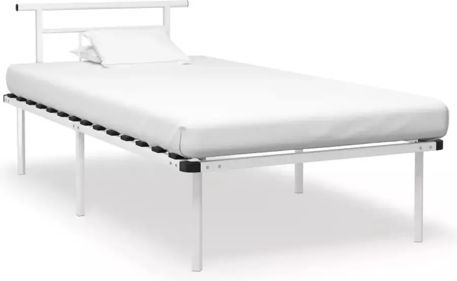 VidaLife Bedframe metaal wit 100x200 cm - Foto 5