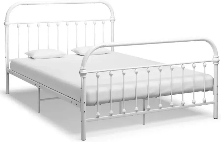 VidaLife Bedframe metaal wit 140x200 cm - Foto 3