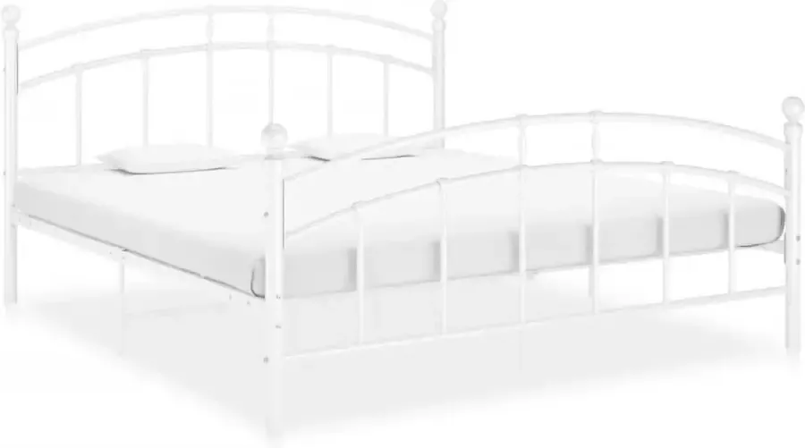 VidaLife Bedframe metaal wit 140x200 cm - Foto 4