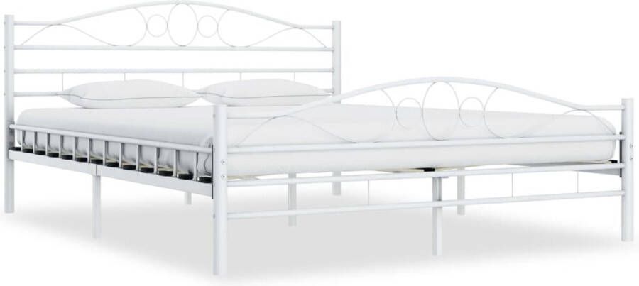 VidaLife Bedframe metaal wit 180x200 cm