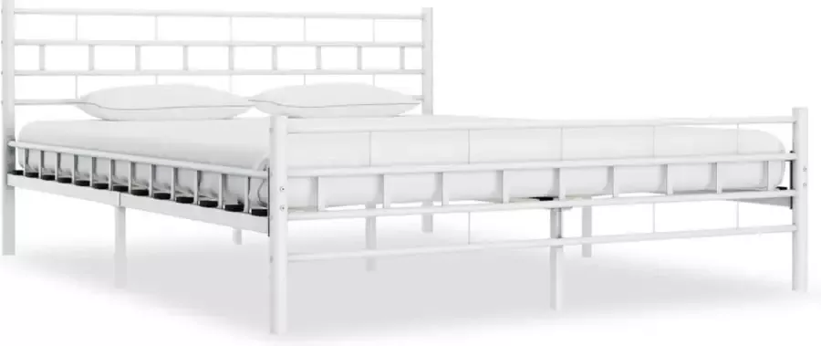 VidaLife Bedframe metaal wit 180x200 cm - Foto 8
