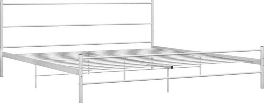 VidaLife Bedframe metaal wit 200x200 cm