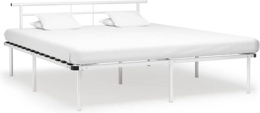 VidaLife Bedframe metaal wit 200x200 cm