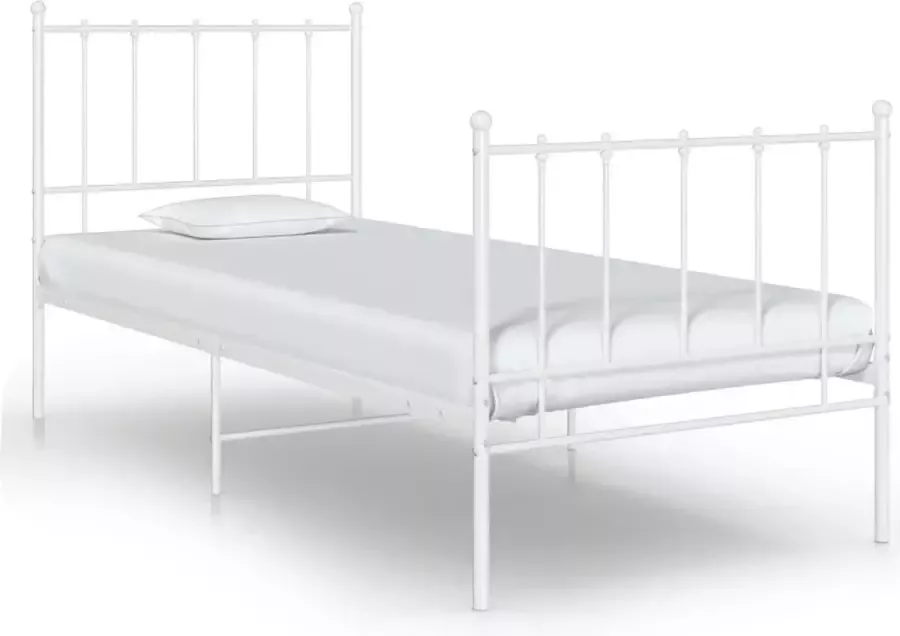 VidaLife Bedframe metaal wit 90x200 cm - Foto 3