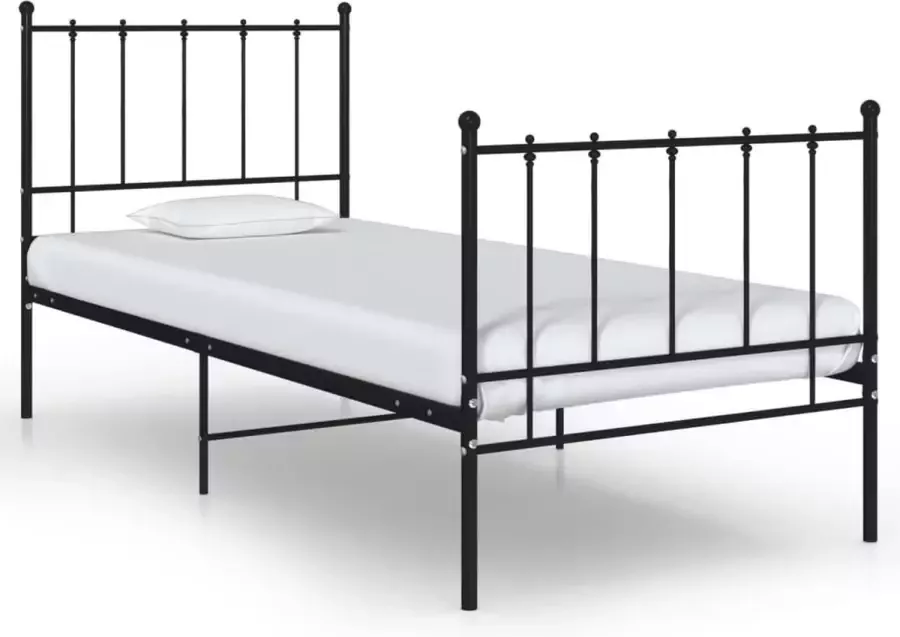 VidaLife Bedframe metaal zwart 100x200 cm - Foto 4