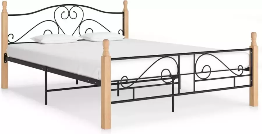 VidaLife Bedframe metaal zwart 160x200 cm