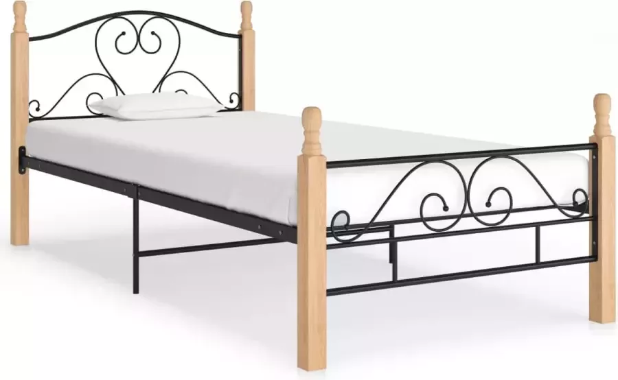 VidaLife Bedframe metaal zwart 90x200 cm - Foto 4