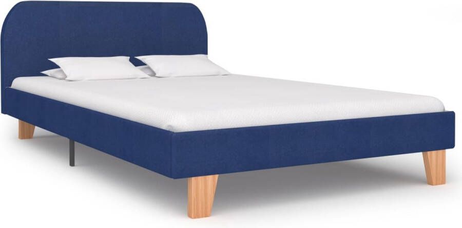 VidaLife Bedframe stof blauw 120x200 cm