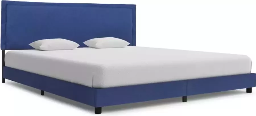 VidaLife Bedframe stof blauw 180x200 cm