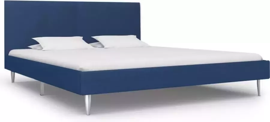VidaLife Bedframe stof blauw 180x200 cm