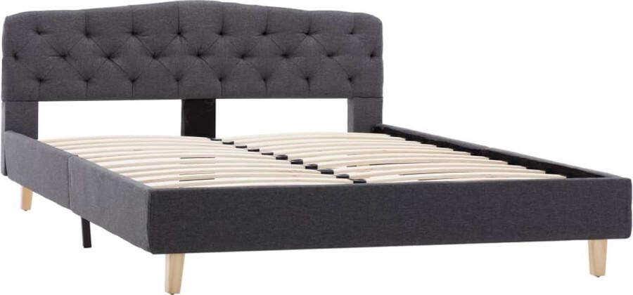 VidaLife Bedframe stof donkergrijs 140x200 cm